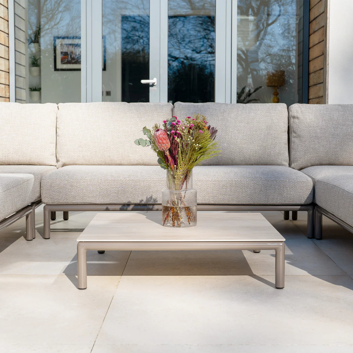Sorelli U Shape Corner Sofa Set in Oatmeal