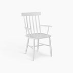 Burford 8 Seat Extending Dining Set with Spindleback Dining and Armchairs in Warm White