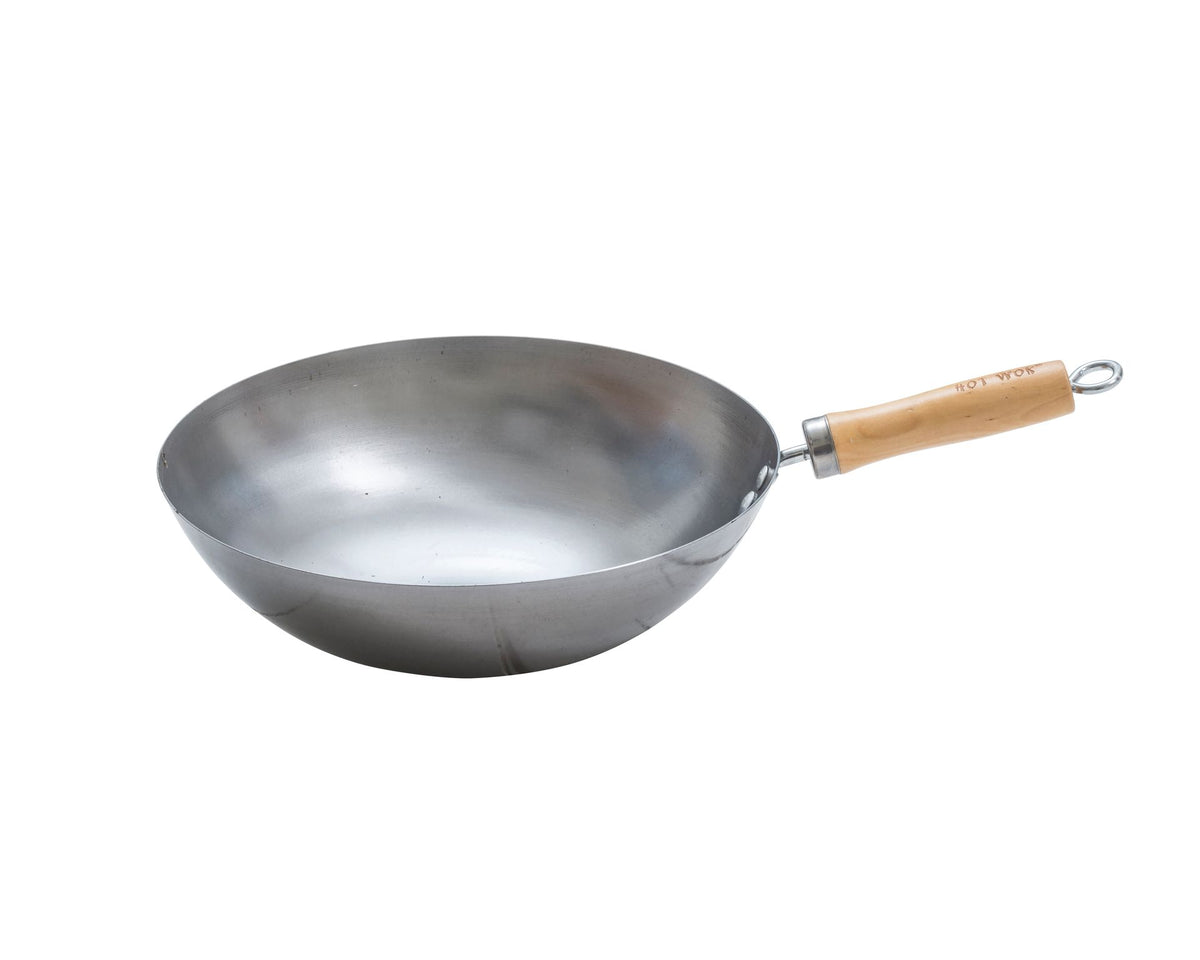 HOT WOK Carbon Steel Wok Pan | Heavy-Duty Round-Bottom Asian Stir-Fry Wok