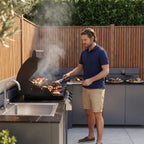 Vesta Modular Corner Outdoor Kitchen with Beefeater 1200E in Grey