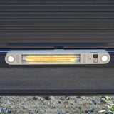 PergoSTET Motorized Wall & Ceiling Mount Smart Pergola Heater with Integrated LED Light (1500W) White