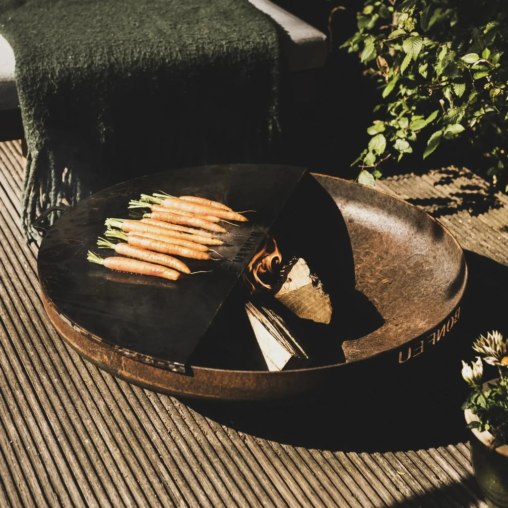 BonFeu Fire Pit Plancha Half Circle BBQ