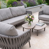 Capri 3 Seat Sofa Set in Stone Grey