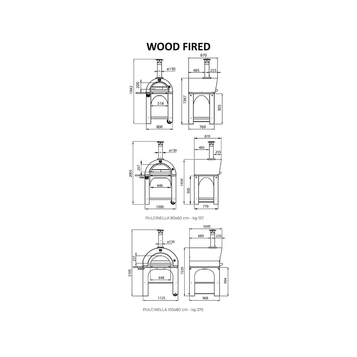 Clementi Standard Pizza Oven Stand