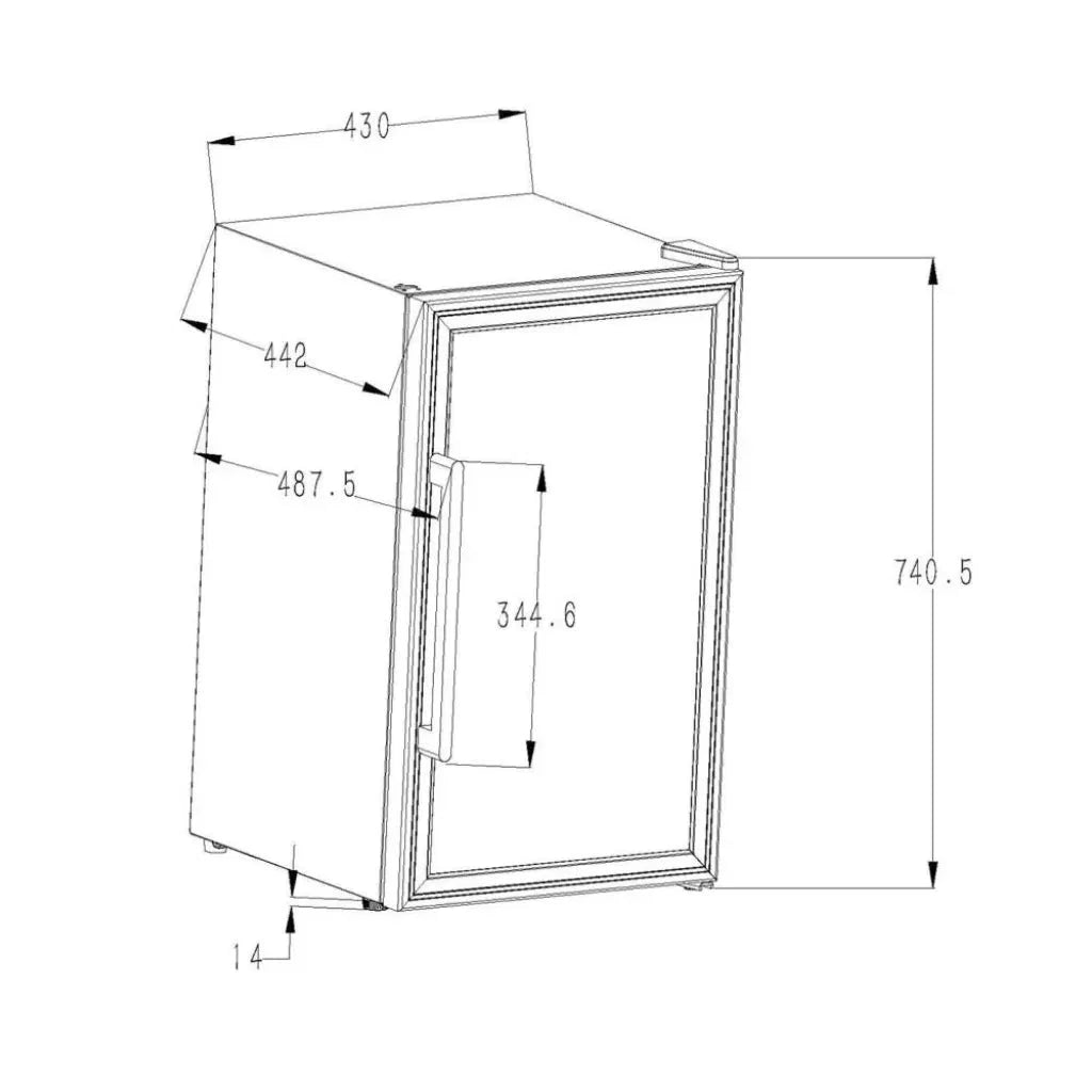 Cozze® Elements Outdoor Kitchen Fridge