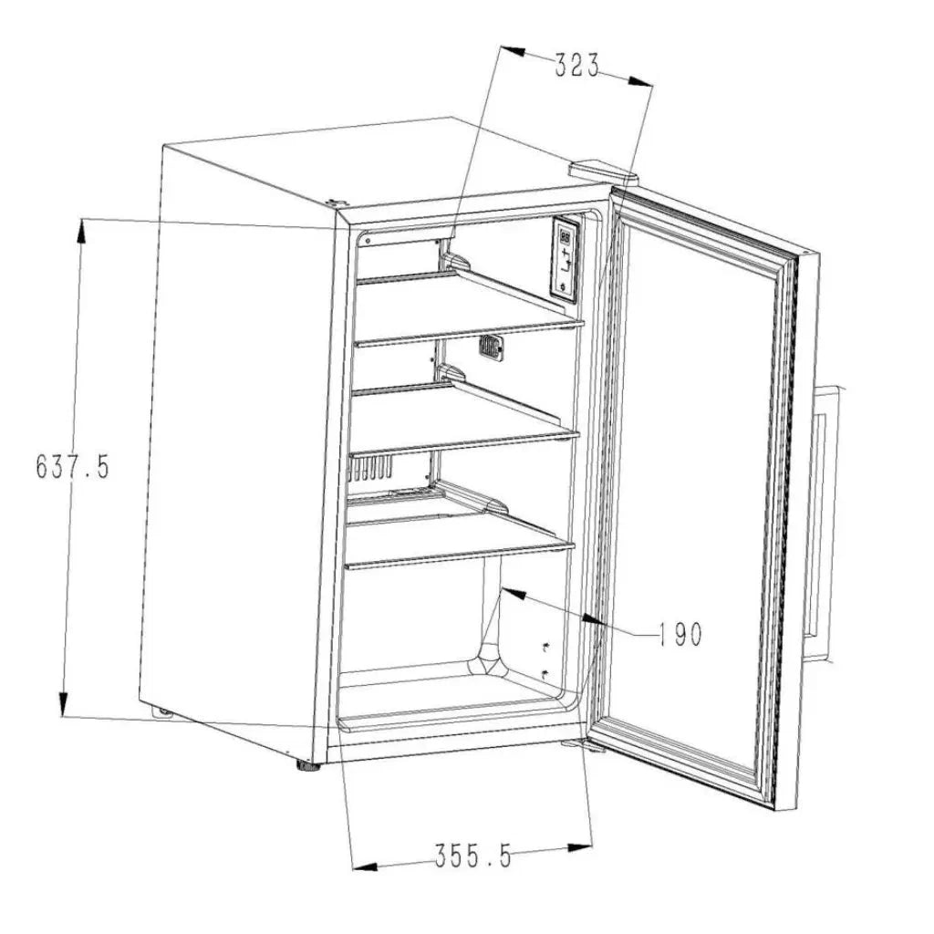 Cozze® Elements Outdoor Kitchen Fridge