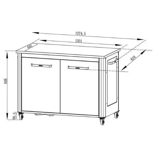 Cozze Outdoor Kitchen 120 Cabinet