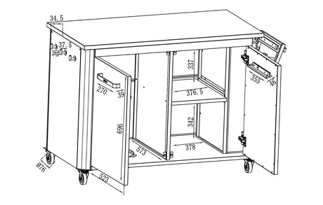 Cozze Outdoor Kitchen 120 Cabinet
