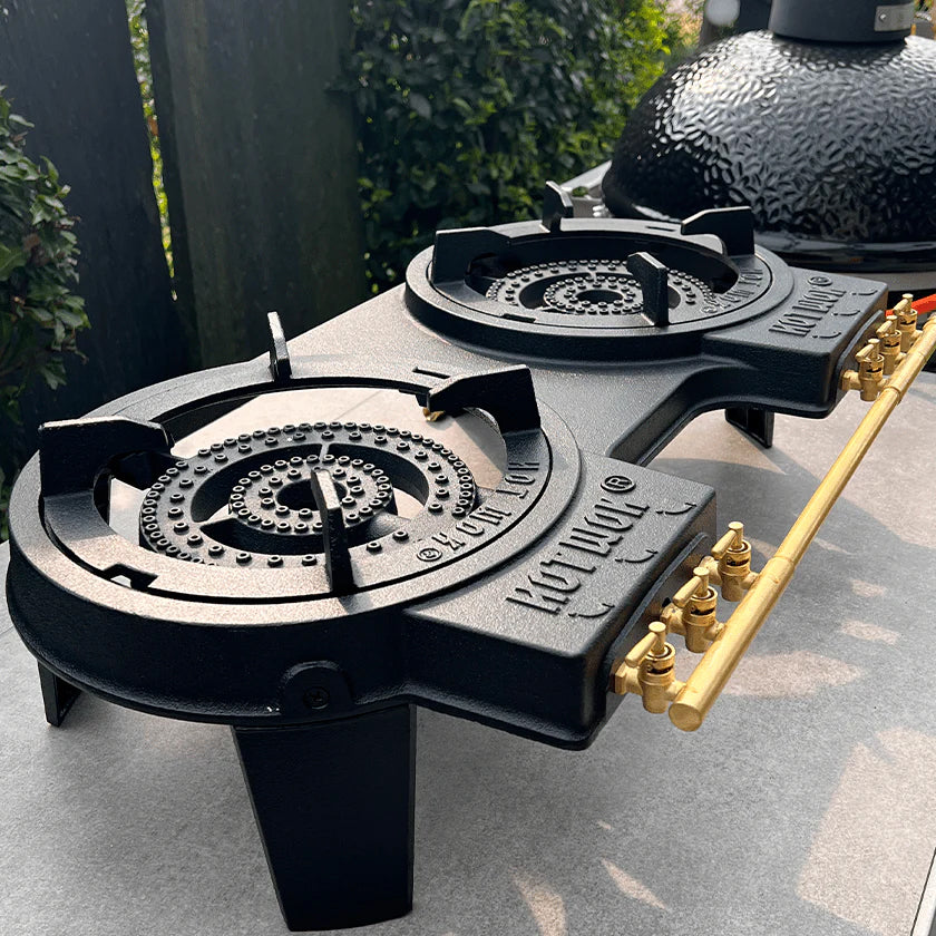 HOT WOK Double Gas Burner Stove