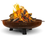 MOODZ Corten Steel Fire Bowl With Feet And Handles