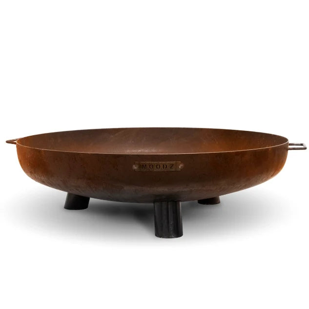 MOODZ Corten Steel Fire Bowl With Feet And Handles