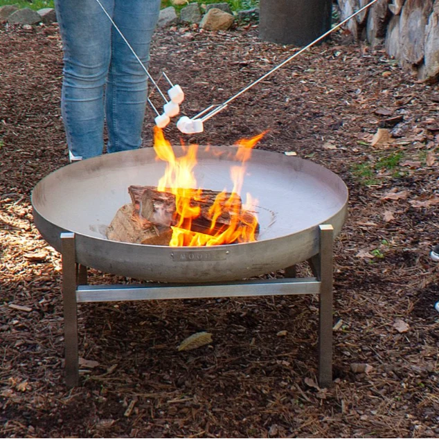 MOODZ Stainless Steel Fire Bowl Square Frame