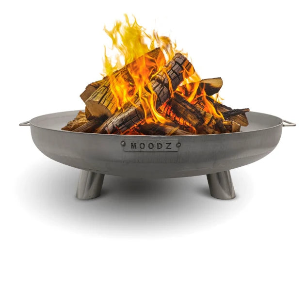 MOODZ Stainless Steel Fire Bowl With Feet And Handles