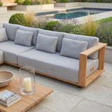 Eternity Modular Teak Corner Group in Light Grey