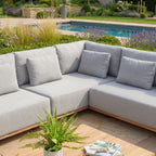 Eternity Modular Teak Corner Group in Light Grey