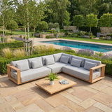 Eternity Modular Teak Corner Group in Light Grey
