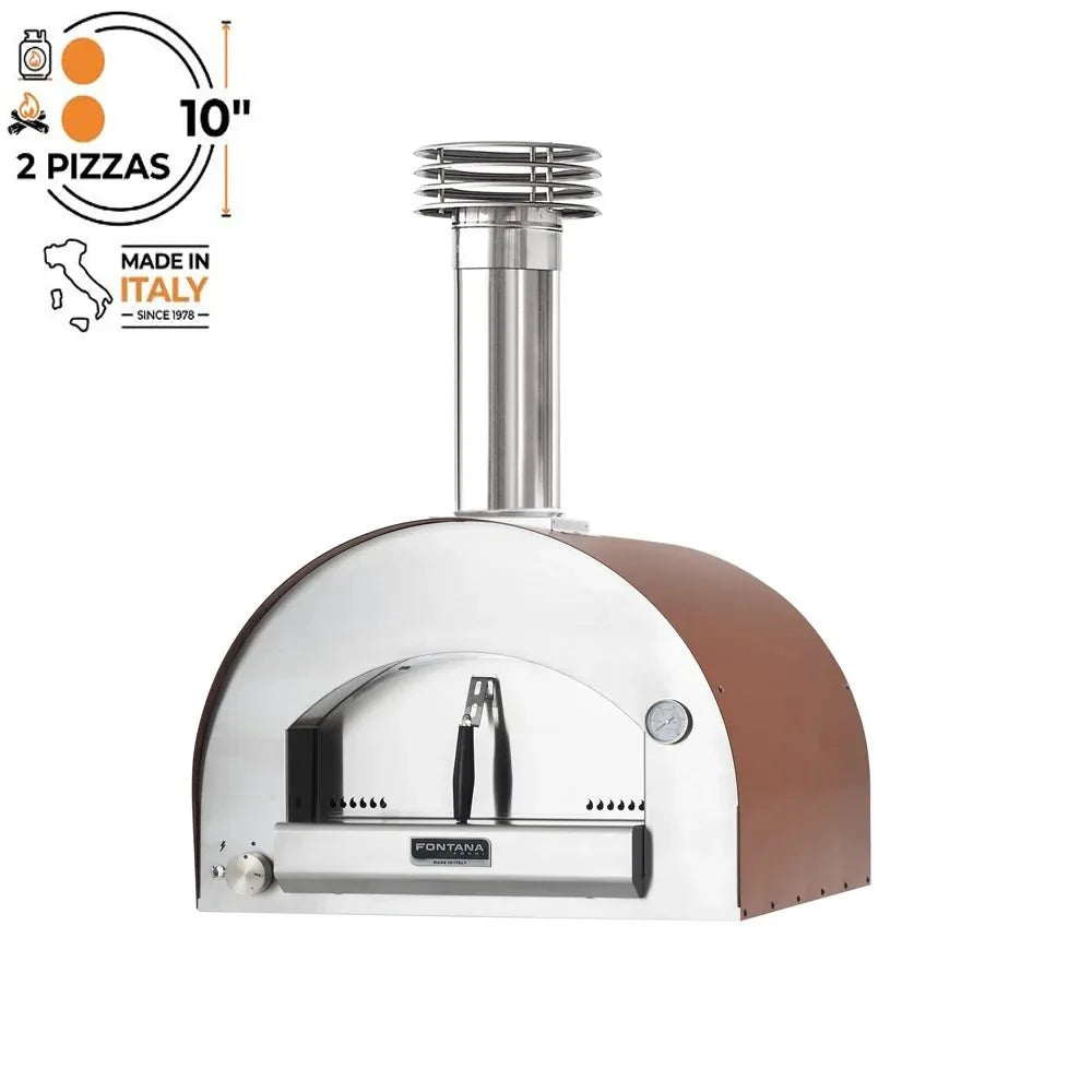 Fontana Margherita Wood-Fired Oven in Rosso