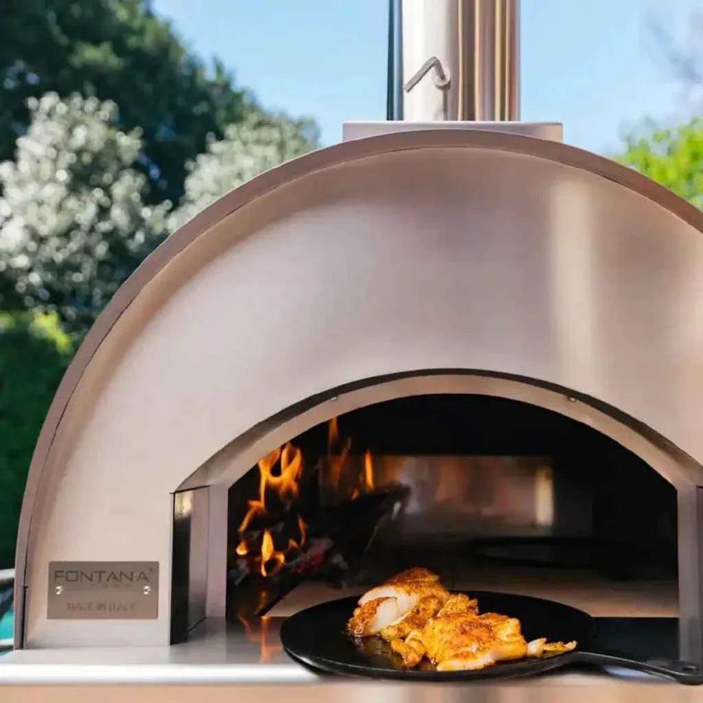 Fontana Margherita Wood-Fired Oven in Rosso