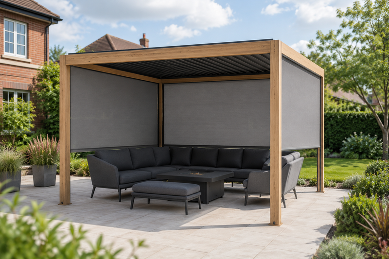 Three blinds included