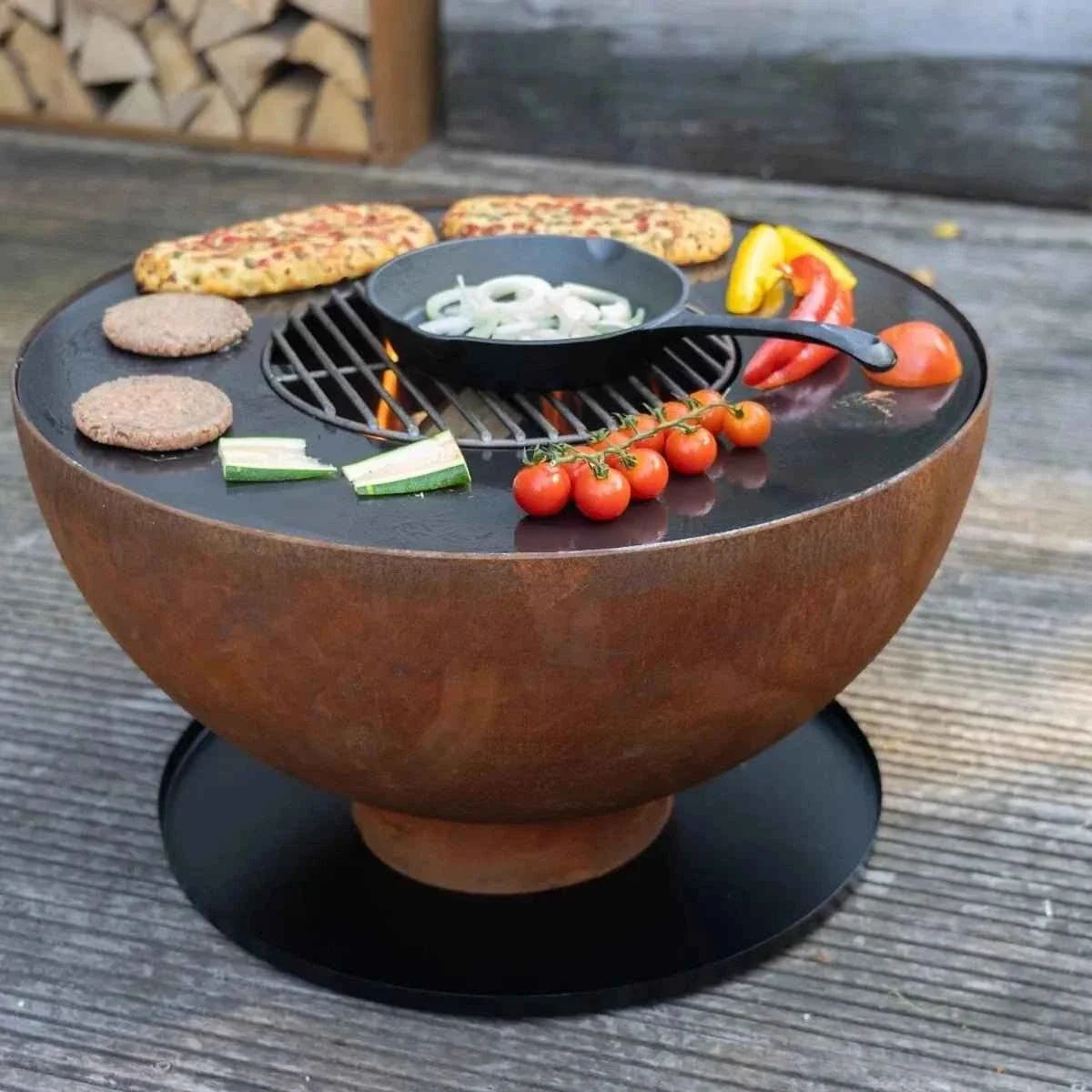 HEAT Gystad Fire Pit with Plancha Grill