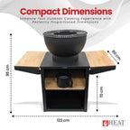 HEAT Kjok Outdoor Cooking Station & Fire Pit Plancha Rust