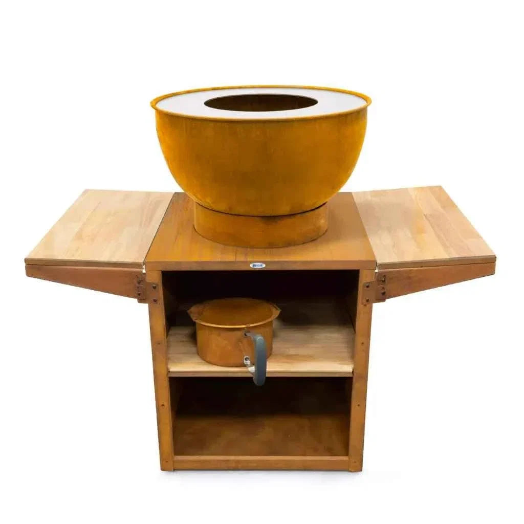 HEAT Kjok Outdoor Cooking Station & Fire Pit Plancha Rust