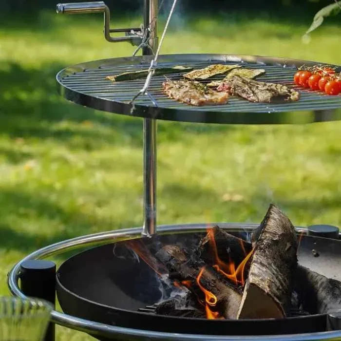 HEAT Pendal Fire Pit Bowl with Height Adjustable Grill