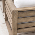 Andora 2 Seat Sofa Set with 2 in 1 Table in Weathered Brown
