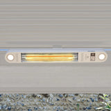 PergoSTET Motorized Wall & Ceiling Mount Smart Pergola Heater with Integrated LED Light (1500W) White