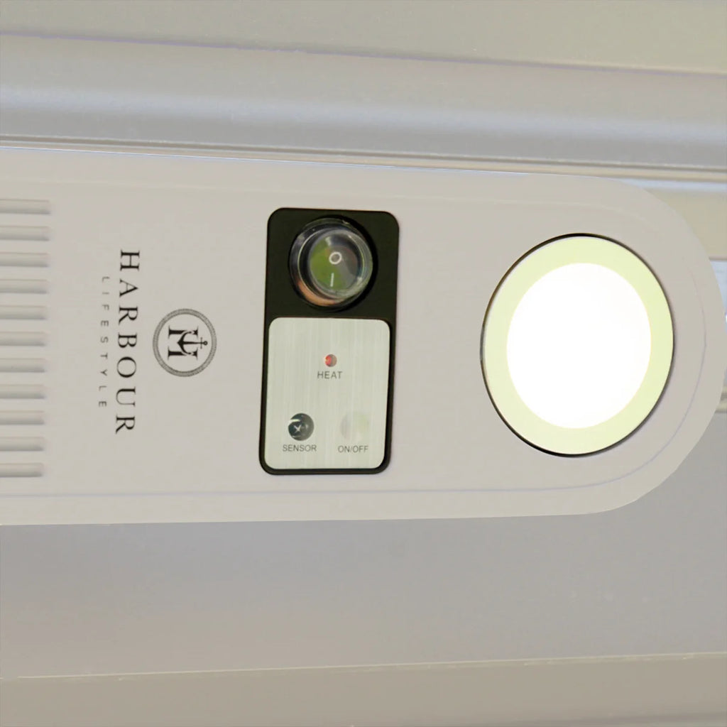 PergoSTET Motorized Wall & Ceiling Mount Smart Pergola Heater with Integrated LED Light (1500W)
