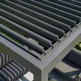 PergoSTET Lite Neo 3m x 7m Metal Rectangular Pergola in Grey