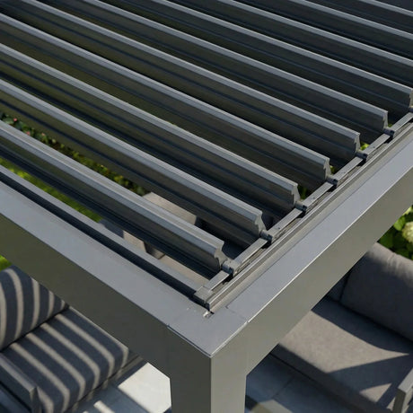PergoSTET Lite Neo 3m x 7m Metal Rectangular Pergola in Grey