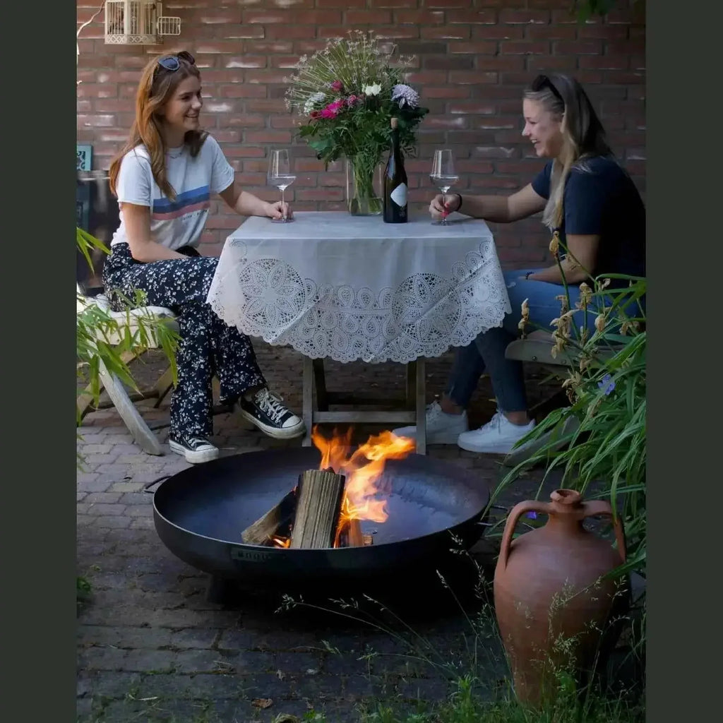 MOODZ Stainless Steel Fire Bowl With Feet And Handles