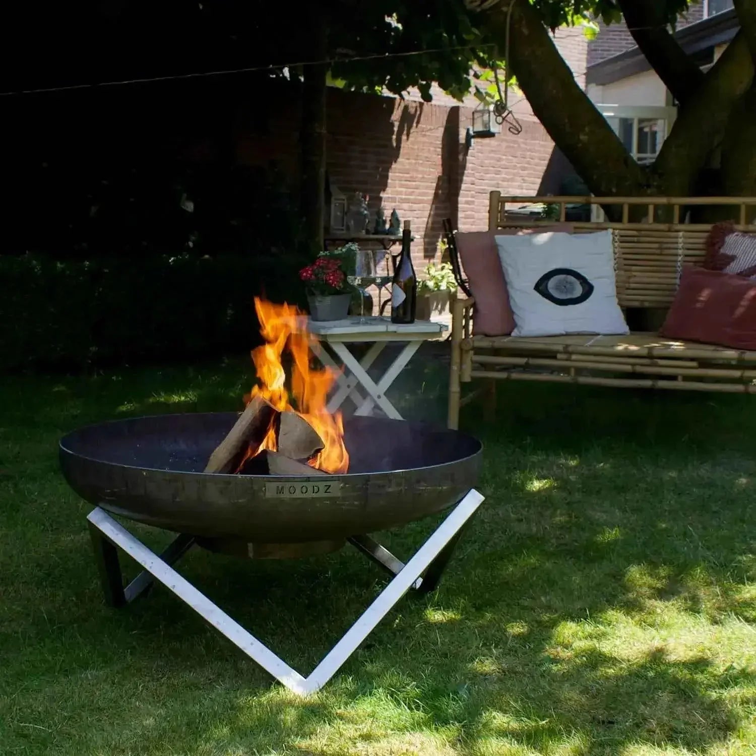 MOODZ Stainless Steel Fire Bowl Star Frame