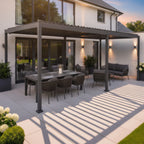PergoSTET Lite Neo 3m x 7m Metal Rectangular Pergola in Grey