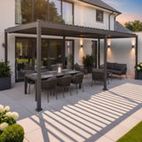PergoSTET Lite Neo 3m x 7m Metal Rectangular Pergola in Grey