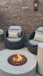 Happy Cocooning Estate Round 76 Gas Fire Pit Table