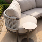 Sutera Curved Chaise Sofa Set in Putty