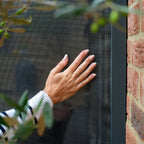 PergoSTET Plus 3m x 3m Square Wall Mounted Pergola with 3 Manual Side Blinds and LED Lighting in Grey