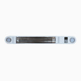 PergoSTET Motorized Wall & Ceiling Mount Smart Pergola Heater with Integrated LED Light (1500W) White